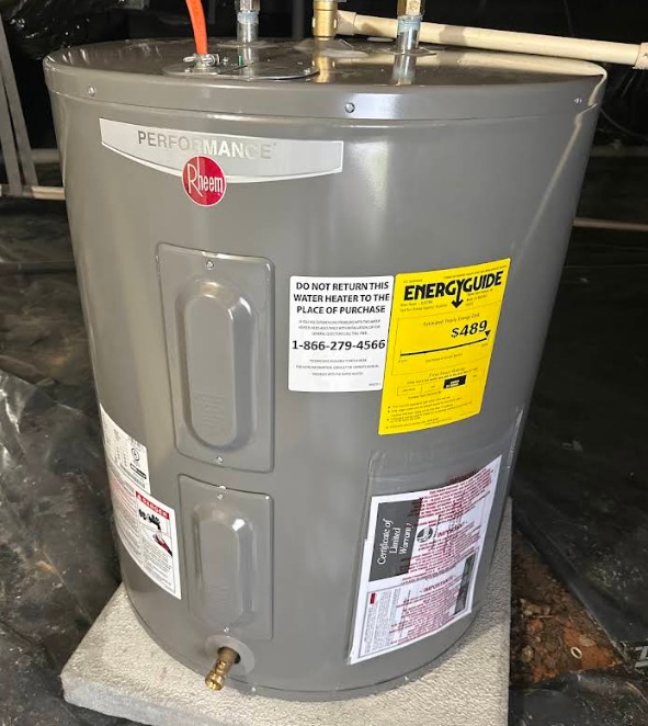 rheem water heater in greensboro home